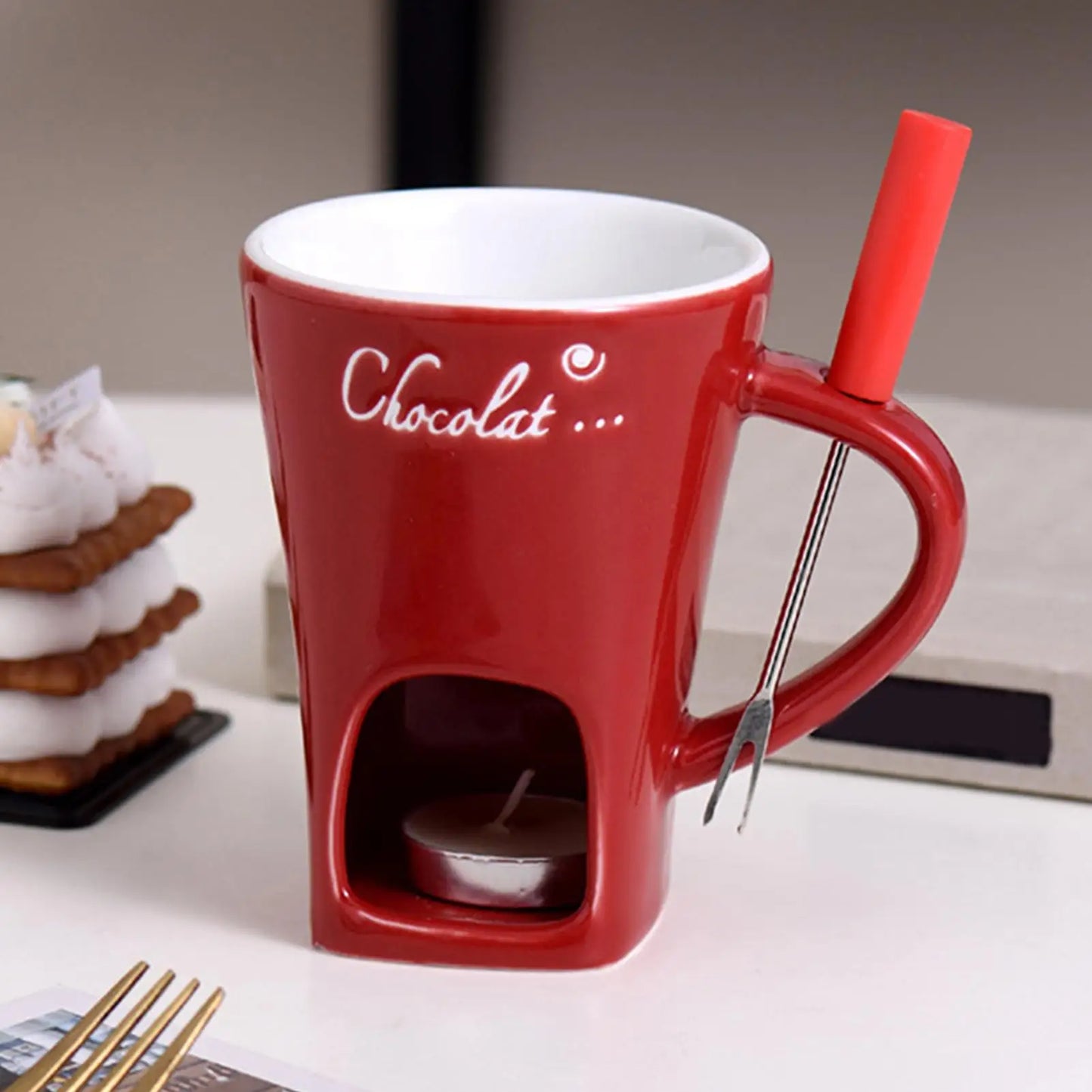Cozy Christmas Chocolate Fondue Mug